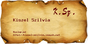 Kiszel Szilvia névjegykártya